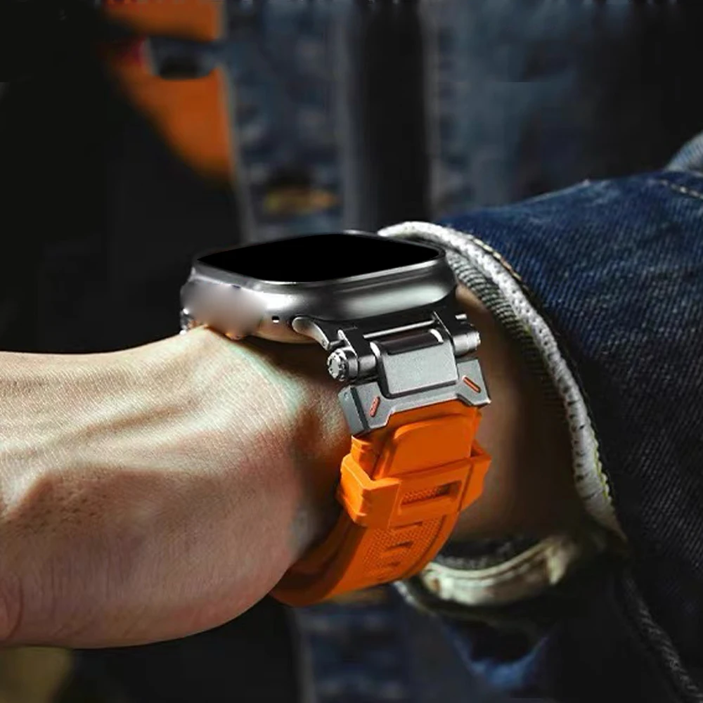 Für Apple Uhren armband Ultra 2 Band 49mm Sport Silikon armband iwatch 45mm 44mm 42mm Bänder