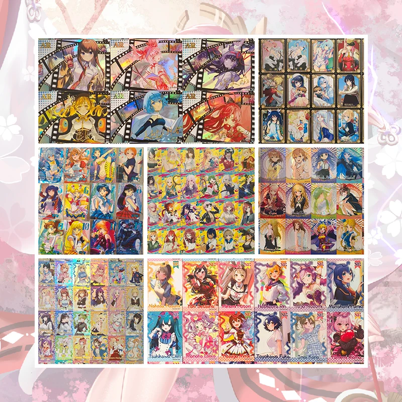 Tarjetas Coleccionables de Anime Goddess Story 2M01 SR SSR MR HR UR UTR AR, Rem, Ram, Sakurajima Mai, Albedo, Gasai Yuno, Gokou, Ruri