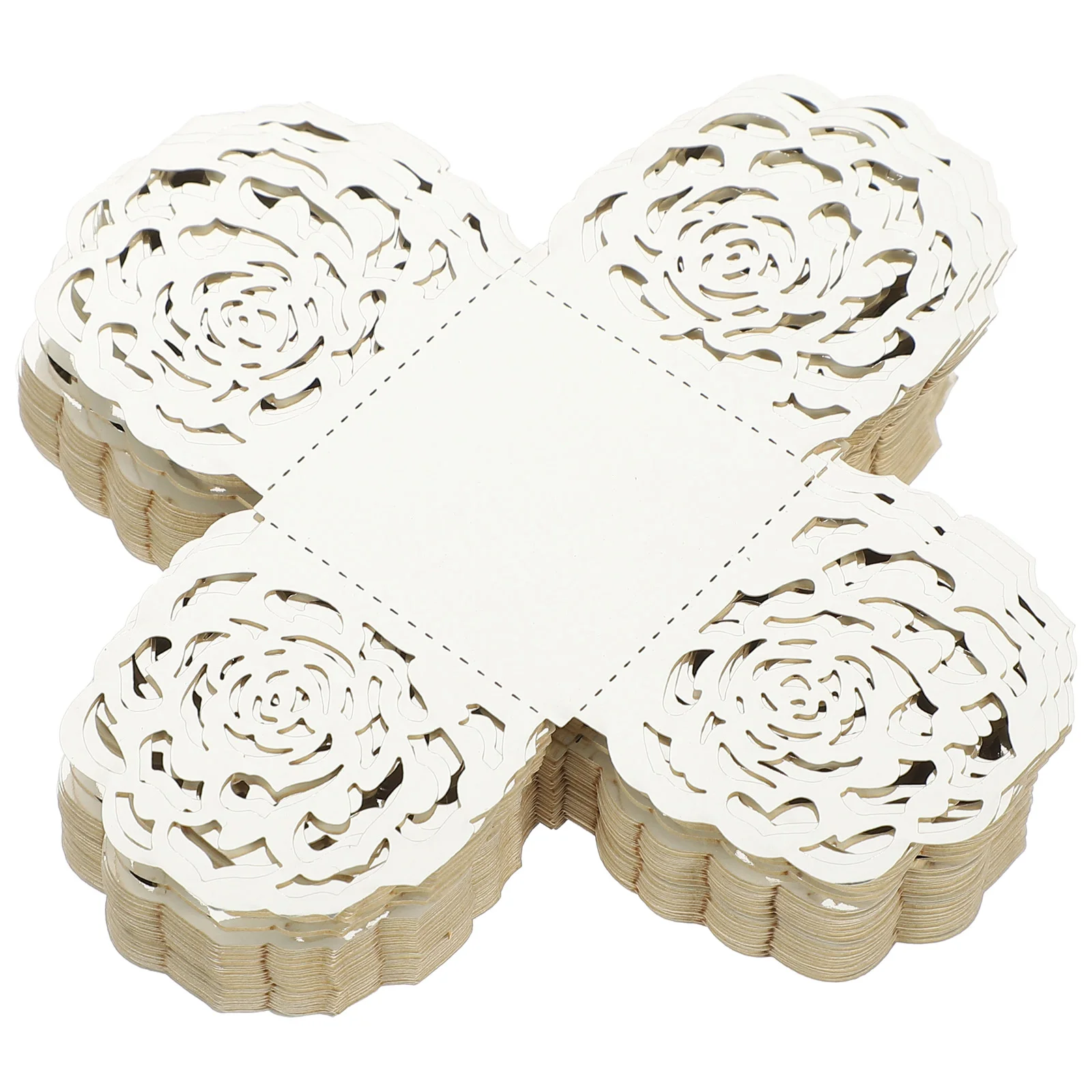 50 Pcs Chocolate Tray Wrapping Caramel Candy Hollow Out Table Centerpieces For Party Paper Decorative Wrapper Packing Cups