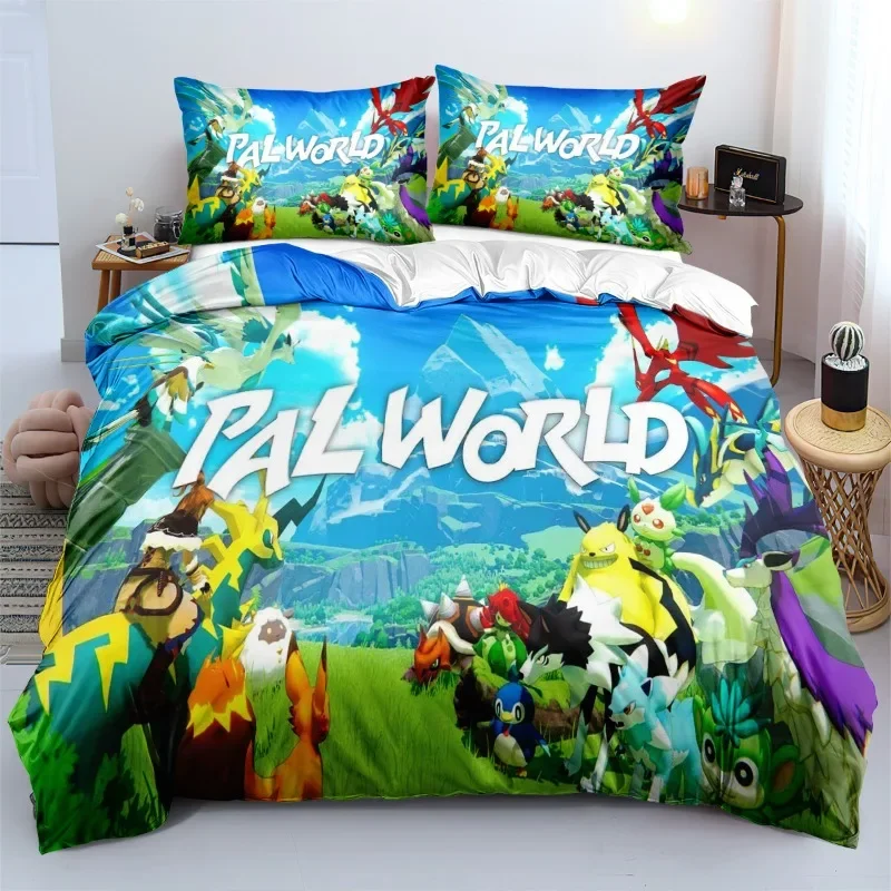 

Game Palworld 3D Printed Duvet Case Pillowcase Bedding Set Twin Full Queen King Size For Bedroom Decor