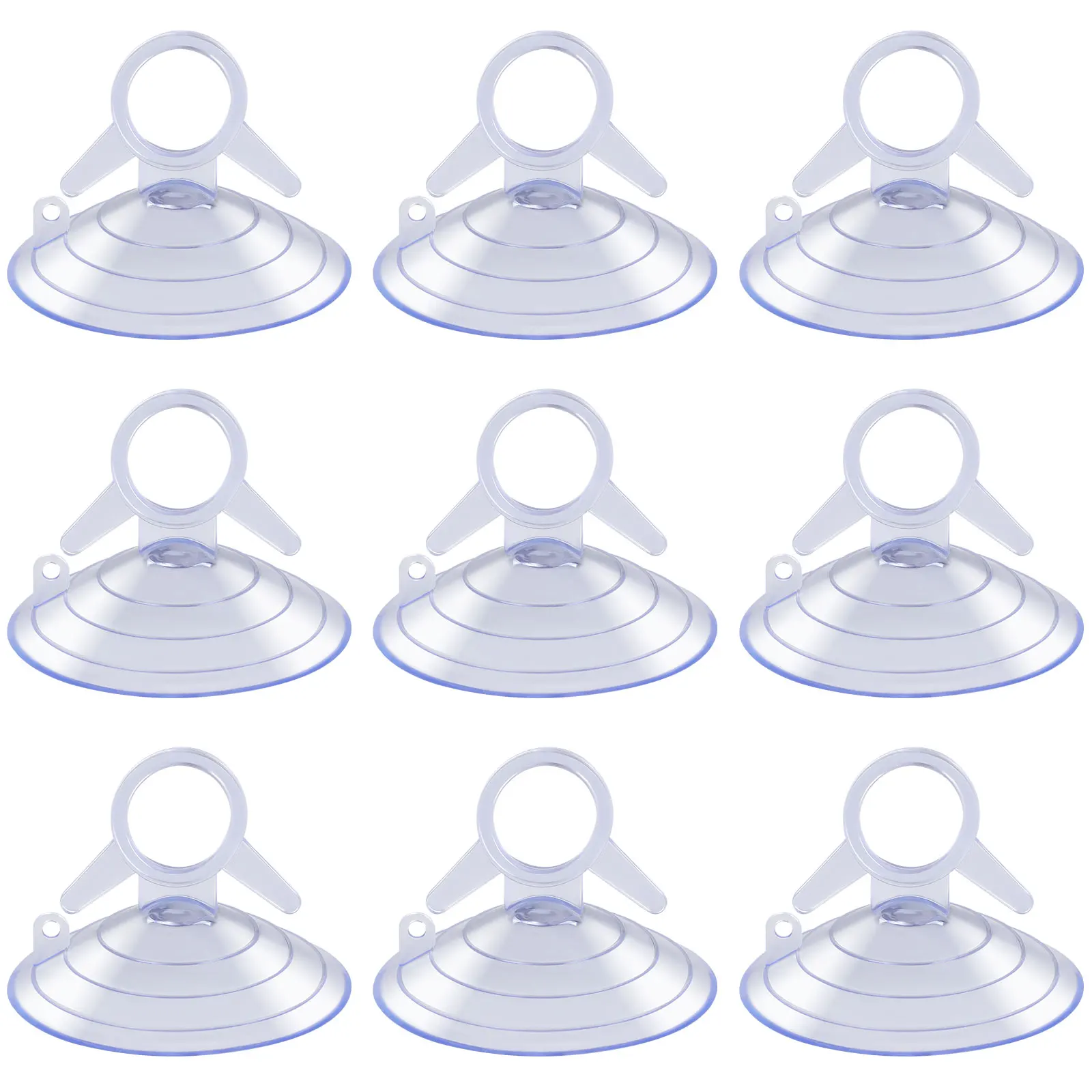 

12pcs PVC Suction Cups Strong Suction Fish Tank Aquarium Accessories Smooth Glass Surface Transparent Round Design Durable Long