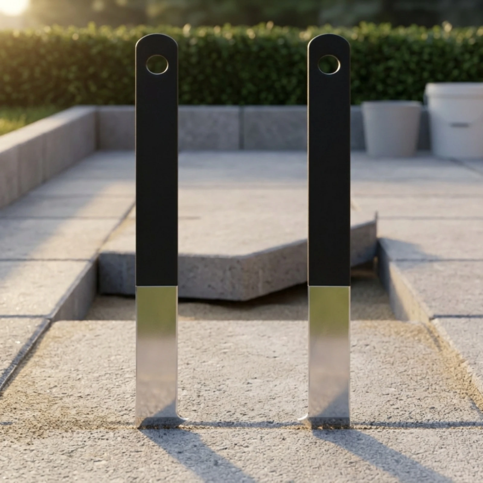 2 Pieces Paver Puller Tool Stainless Steel Paver Puller with Beveled Edge Brick Removal Tool Heavy Duty Slim for Landscapers