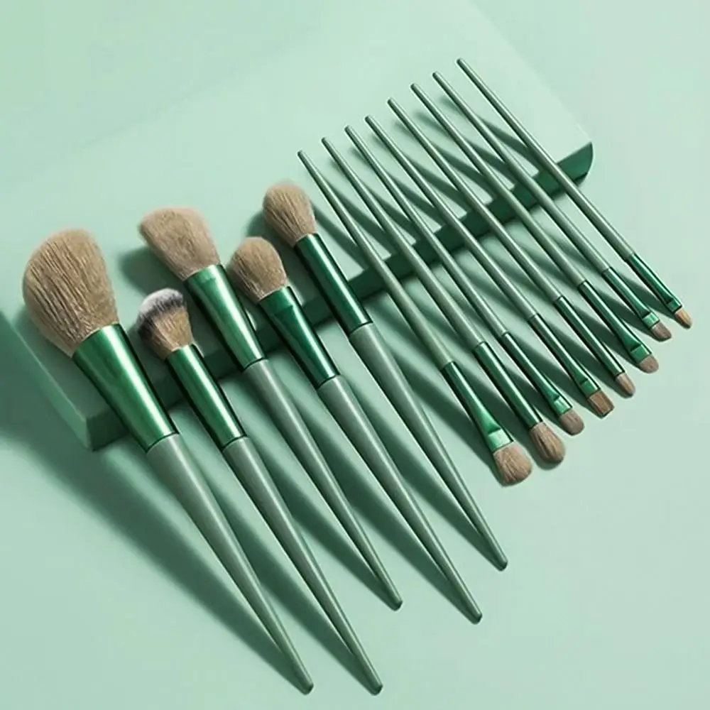 13 Stuks Zacht Haar Make-Up Kwasten Set 5 Kleuren Met Opbergtas Make Up Beauty Tools Oogschaduw Foundation Blush Poeder blending