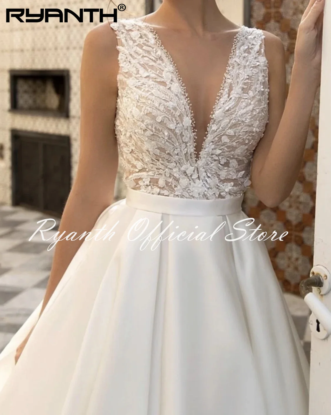 Robe de mariée princesse de luxe à manches longues en dentelle, effet d'illusion pure, nouvelle collection 2019