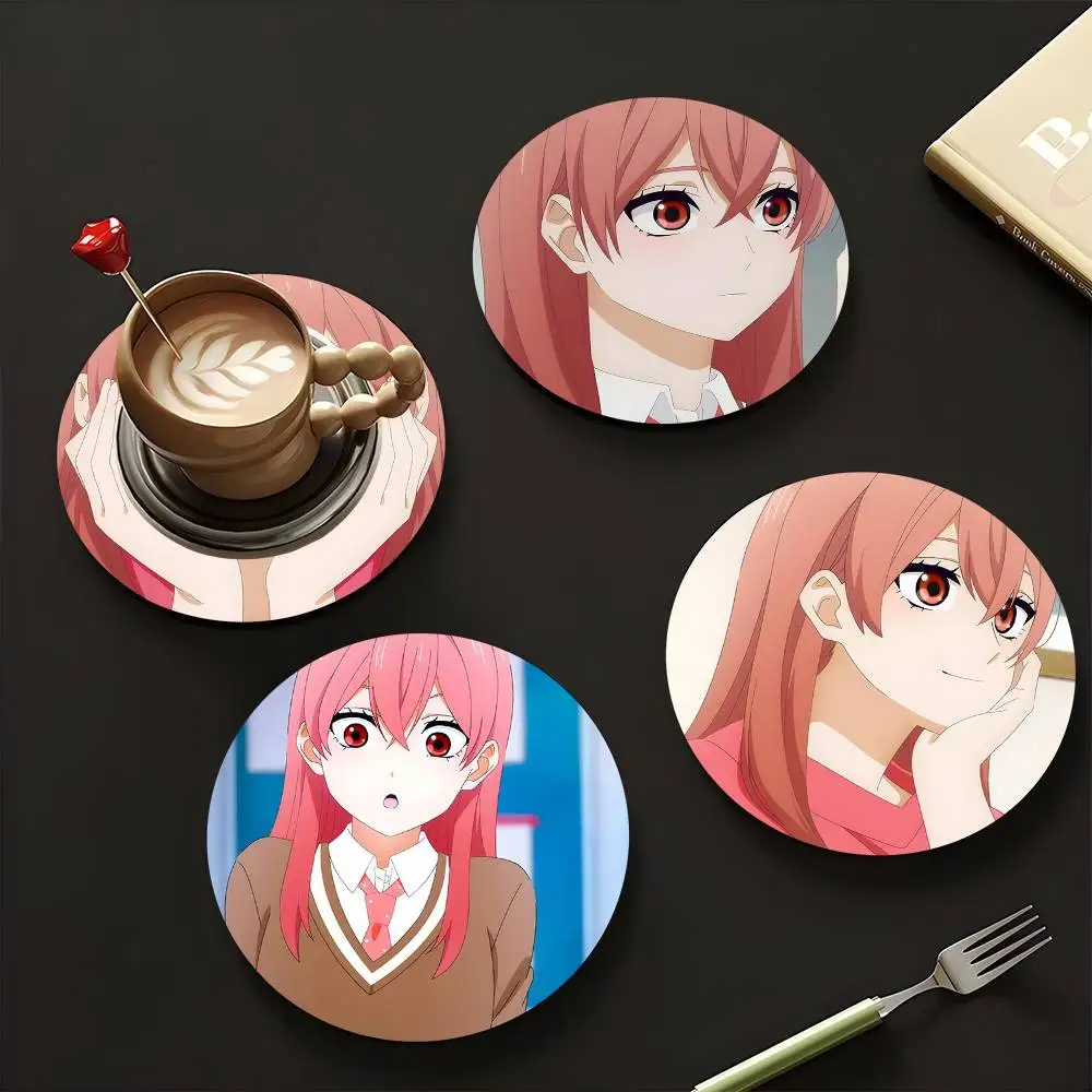 1pc Hibiki Asami Anime Characters Wooden Coaster Colour Printing Cup Mat Home Desk Decoration Gifts