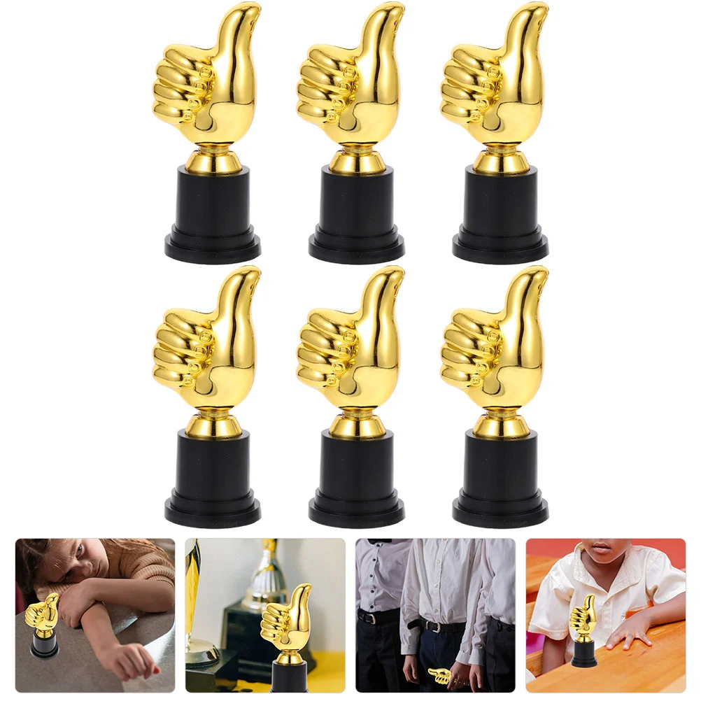 

6 Pcs Delicate Kids Awesome Trophy Child Toys Award Plastic Exquisite Decor Competition for Sports