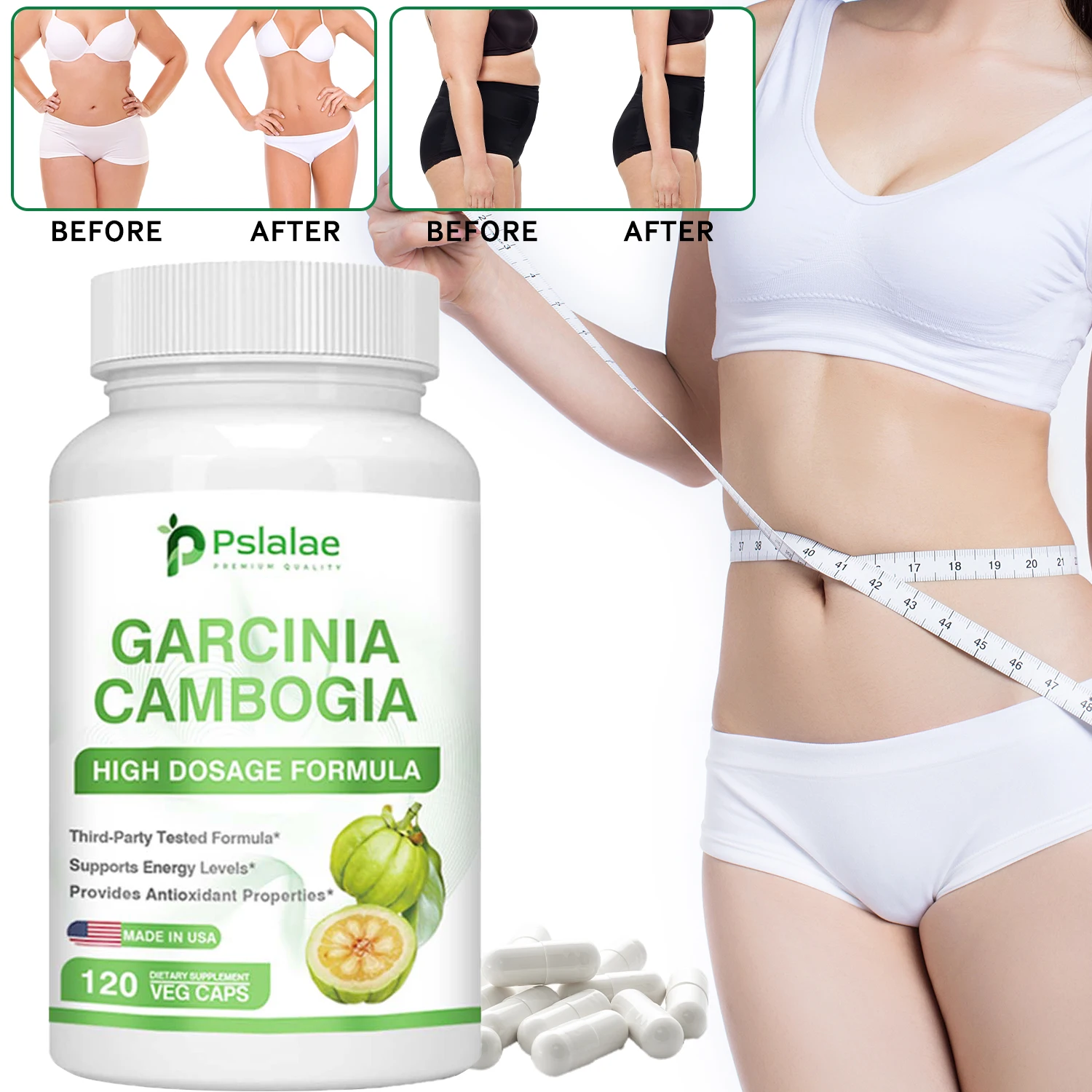 Garcinia Cambogia - Impulso del metabolismo, manejo del peso, desintoxicación, quema de grasa - 120 cápsulas