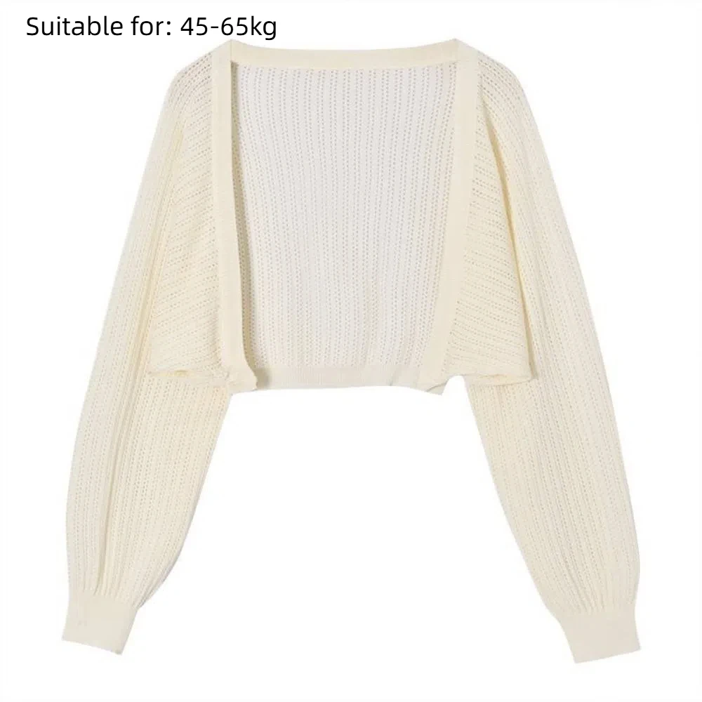French Ice Silk Cardigan Top Knitted Sun-Proof Thin Jacket Outer Match Blouse Women