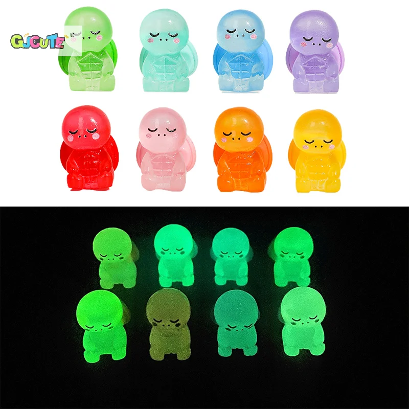 2Pcs/lot Luminous Resin Turtle Micro Landscape Desktop Decor Cartoon DIY Accessories Dollhouse Home Fairy Garden Decor