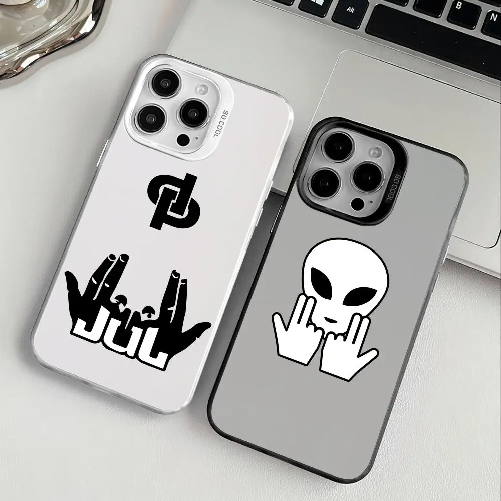 hot Rapper J-Jul Phone Case For iPhone 17 16 15 14 13 12 11 Pro Max Black Purple Matte Laser Metallic Aurora Funda