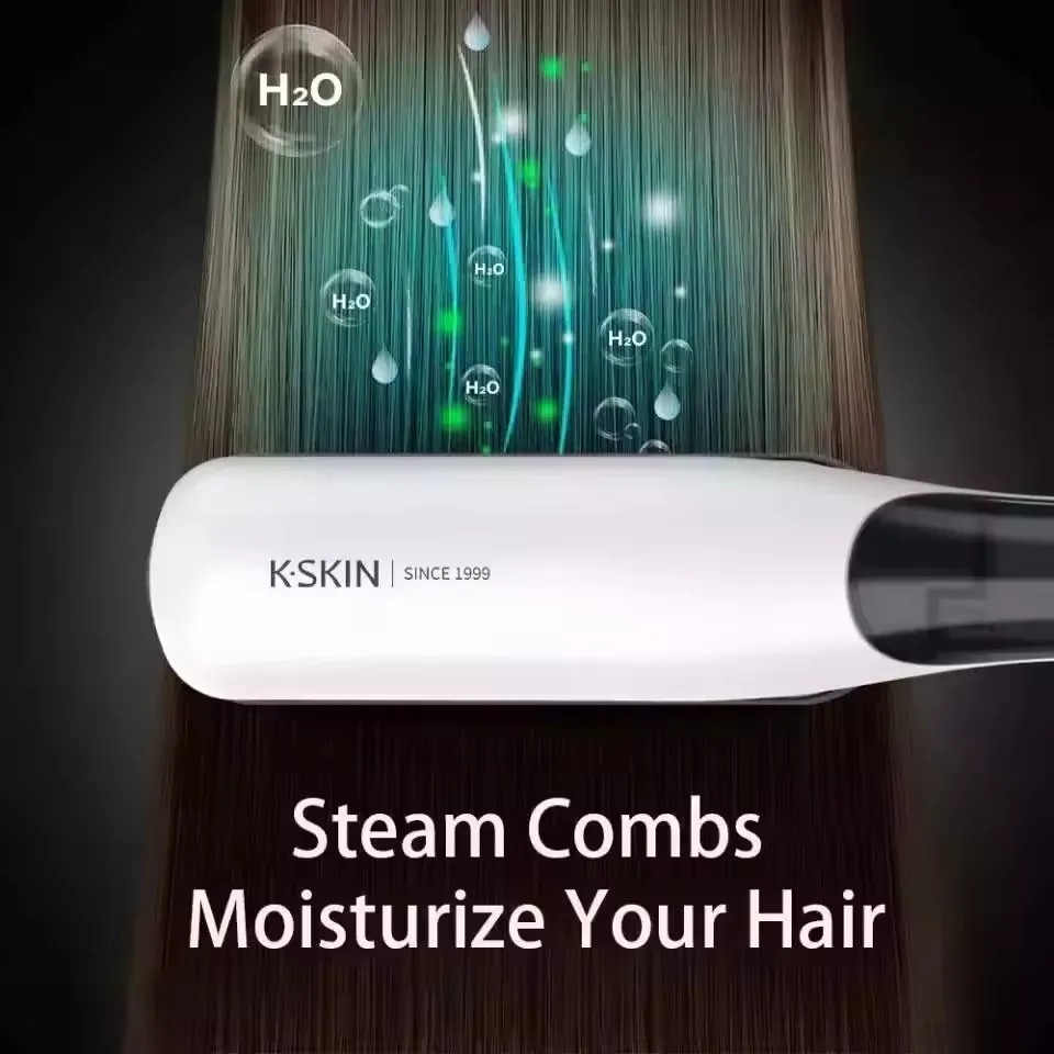Professional Beauty Salon Hot Mist Nourish Anti-Scald Comb Hair Care Styler Steam Straightener Brush Curling Iron Styling Tools