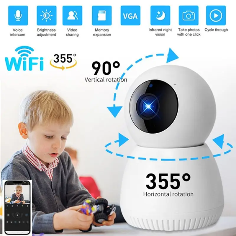 

M05K HD 1080P PTZ IP-камера Wi-Fi беспроводная для умного дома, камера видеонаблюдения с двусторонней аудиосвязью, домашний видеоняня, вилка стандарта США