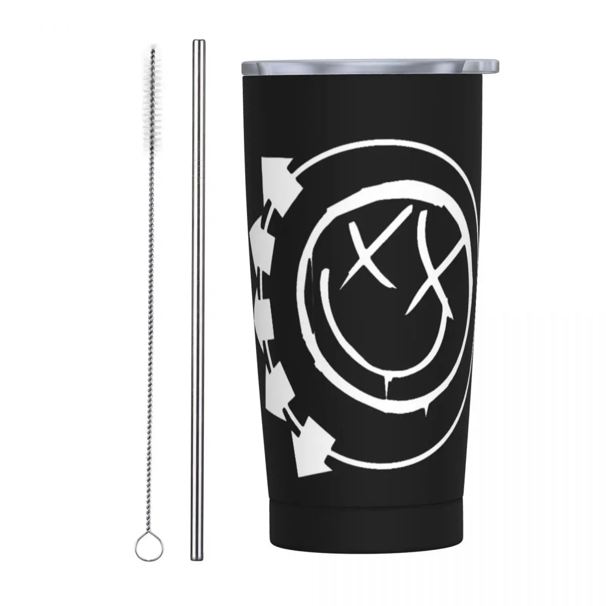 Blink Eyes 182 Times Stainless Steel Tumbler Vacuum Insulated Mug Thermal Cold Cup Straws With Lid 20oz