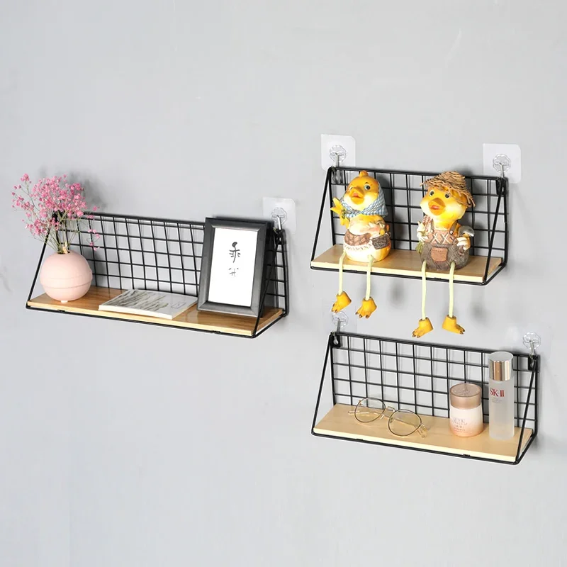 

Perforated iron shelves, dormitory artifacts, bedroom study, wall ornaments storage racks, bathroom hangers