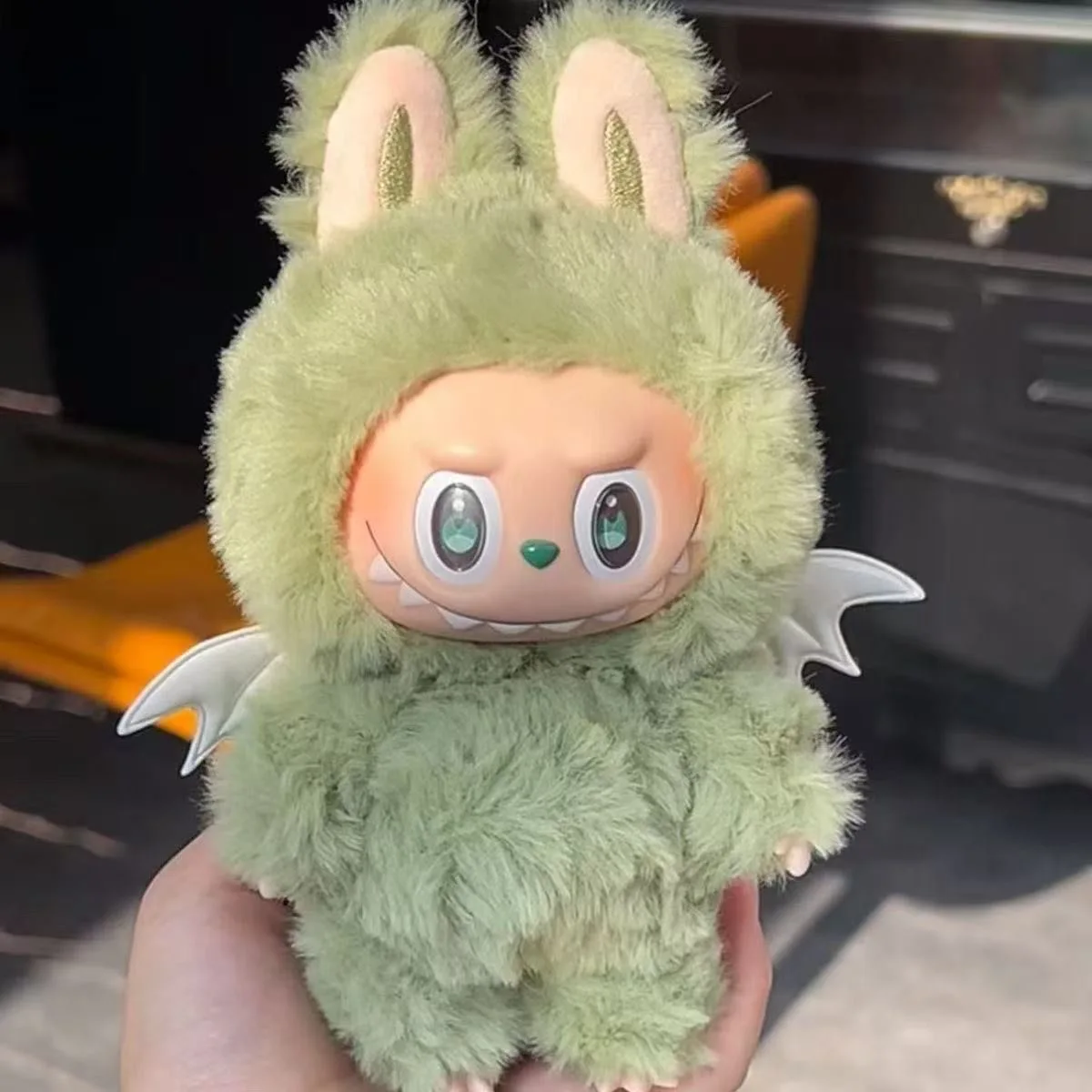 人形の服ラブブ人形天使の服かわいい羽と尻尾ジャンプスーツビニール人形服アクセサリーラブブ人形服