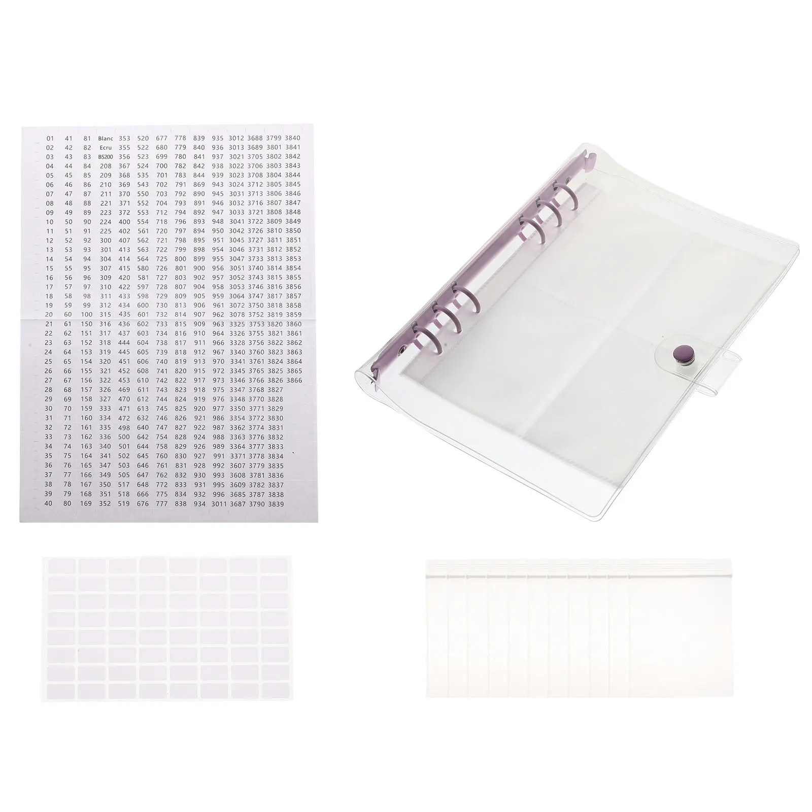 

1Set Portable Diamond Storage Book with Transparent Bags Premium Paper Plastic Material for Diamond Art Supplies Bead Sorting