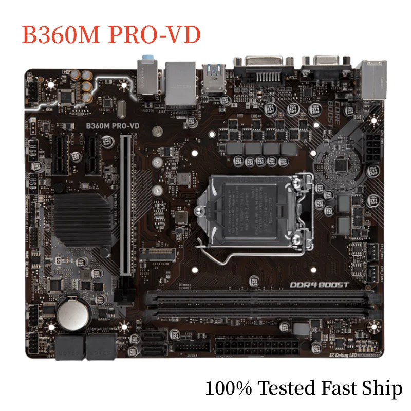 

For MSI B360M PRO-VD Motherboard B360 32GB LGA 1151 DDR4 Micro ATX Mainboard 100% Tested Fast Ship