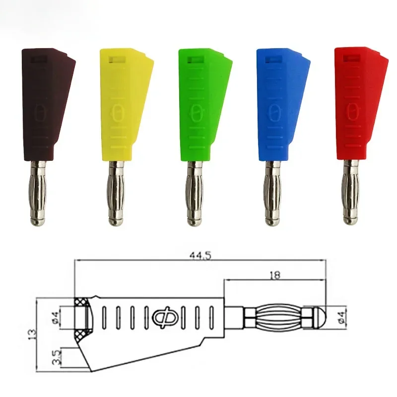 10pcs 4MM Stackable Banana Plug Copper Nickel Plated Soldering Electrical Connector