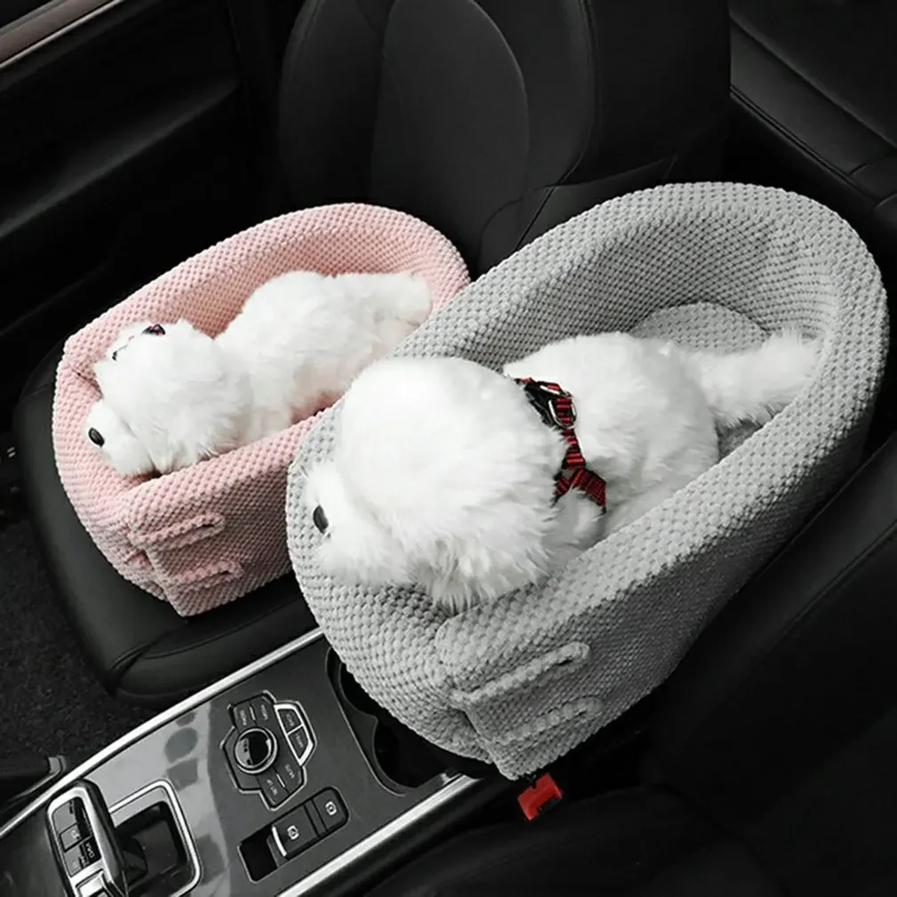 Washable Car Center Console Safety Seat Anti-dirty Mat For Small Pets Portable Cat Dog Bed Protector Pet supplies Lick mat Puppy