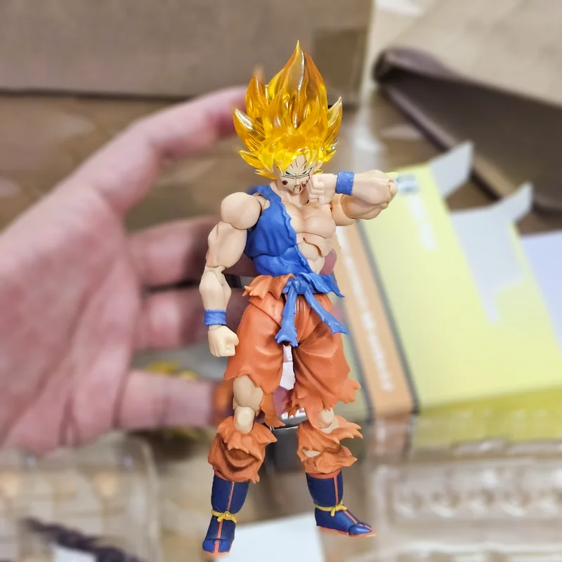 Son Goku Kit Figura BANDAI Dragon Ball Z Dcg Shf Super Saiyan Ssj Spot Original Anime Action Decorative Supplies Birthday Gift - Image 3