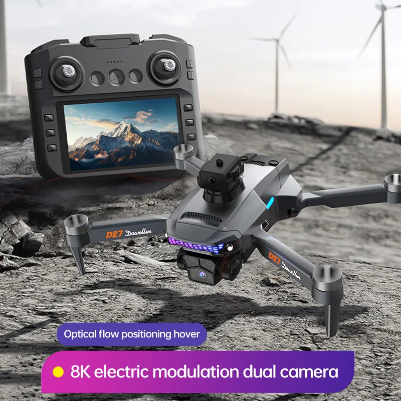 

2025 Новый Дрон 8K Профессиональный GPS 8K HD Камера 5G WIFI FPV Видео БПЛА 4,5 дюйма Большой экран Пульт дистанционного управления RC Дрон D27 MAX 5KM