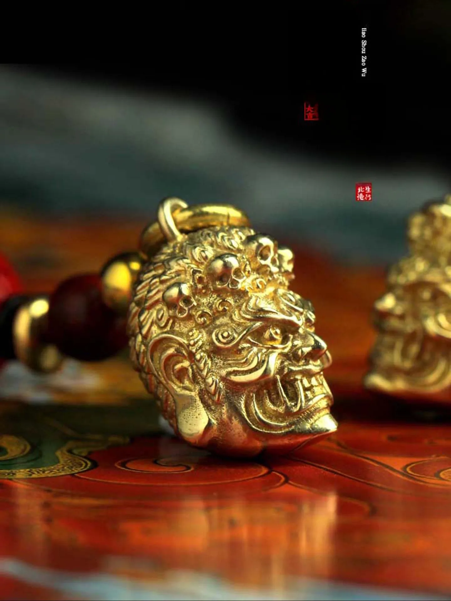 

Brass Keychain Pure Silver Avalokitevara Pendant Unmoving Respect Pure Copper Car Key Holder for Those Born in the Ye...