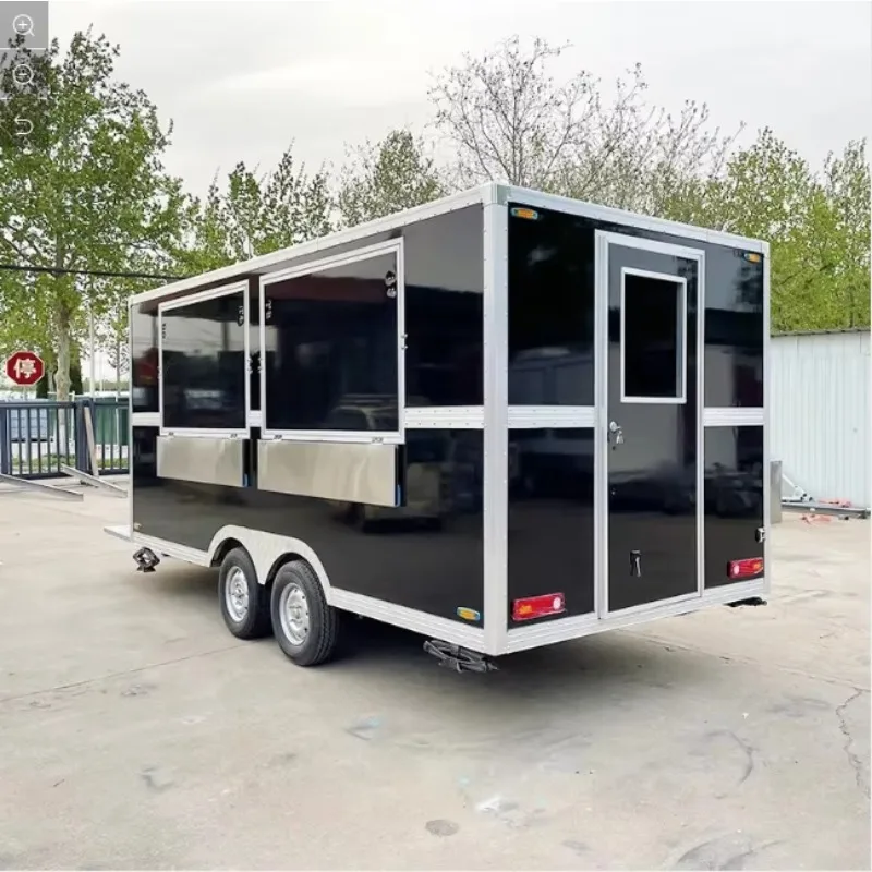Customizable Appearance Customized Mobile Food Trailer With Kitchen Equipment Europe Ice Cream Vending Van Fast Food Cart