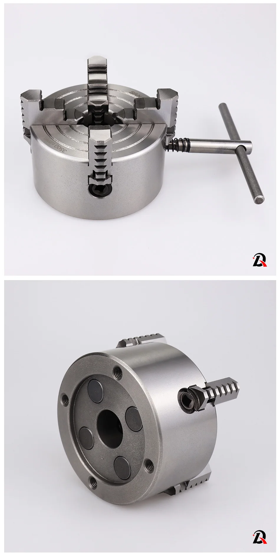 K72-100 4-Backen-unabhängige 100 mm (3,94 Fuß) Drehmaschine, manuelles Scrollfutter für mechanische Mini-Drehmaschine mit gehärtetem Stahl für Holzverfahren – Detail 4