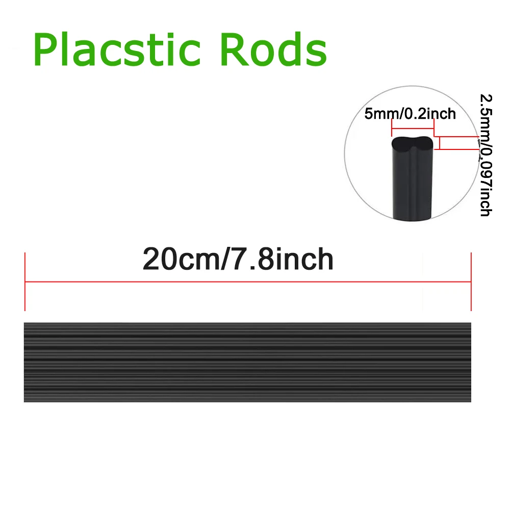 20/50/100Pcs Plastic Welding Rods Set 20cm PP/PE/PVC/ABS Polypropylene Welding Sticks Car Bumper Repair Tools For Plastic Welder