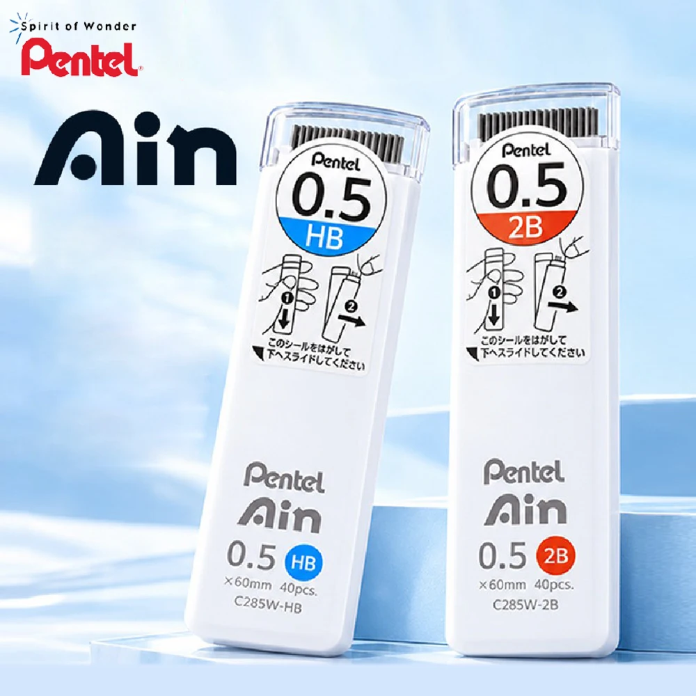 3 Tubes Japan Pentel Ain Stein Mechanical Pencil Lead Refills Break Resistant 0.5mm HB/2B Automatic Pencil Leads School Supplies