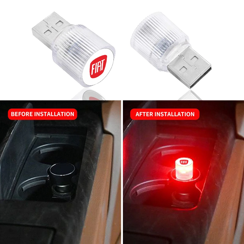 Car Interior Portable Environment Light Plug Play Auto Colorful Decorative Lamp for Fiat Acura Subaru Mitsubishi Volvo Abarth