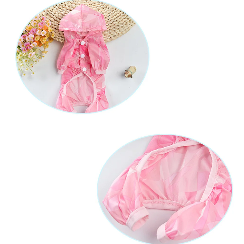 

Pet Sun Protection Clothes Summer Thin Breathable Small Dog Cat Jumpsuit Hoodie Puppy Costume Pink Size Xl Pet Costume