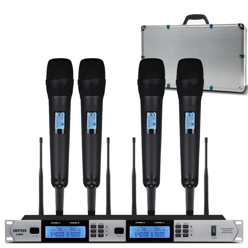 

Professional UHF Wireless Microphone System Handheld Lavalier Microphone Karaoke Outdoor Stage Performance Wireless Microphone