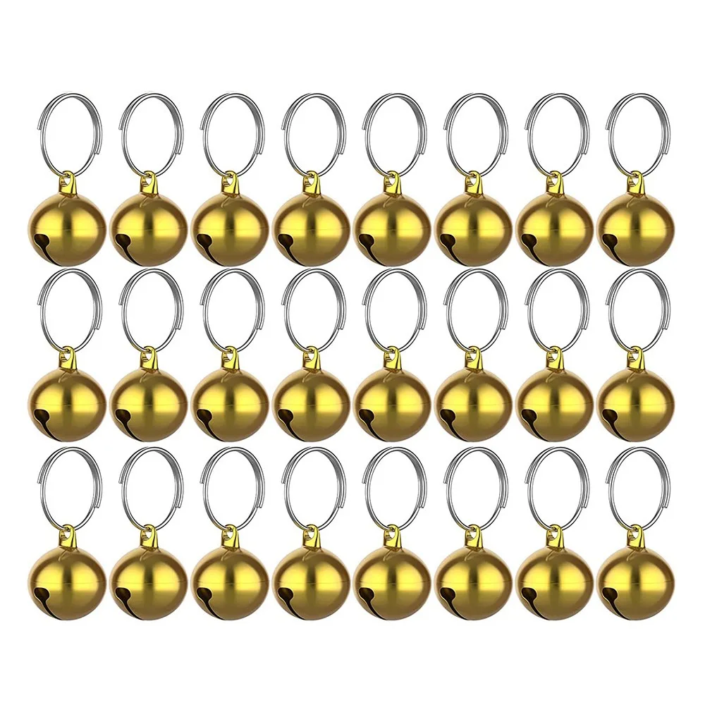 

24Pcs Pet Pendant Vintage Christmas Bell 14mm Horizontally Open Design Cat Collar Bell DIY Jingle Pet Necklace Bells Bag Charm