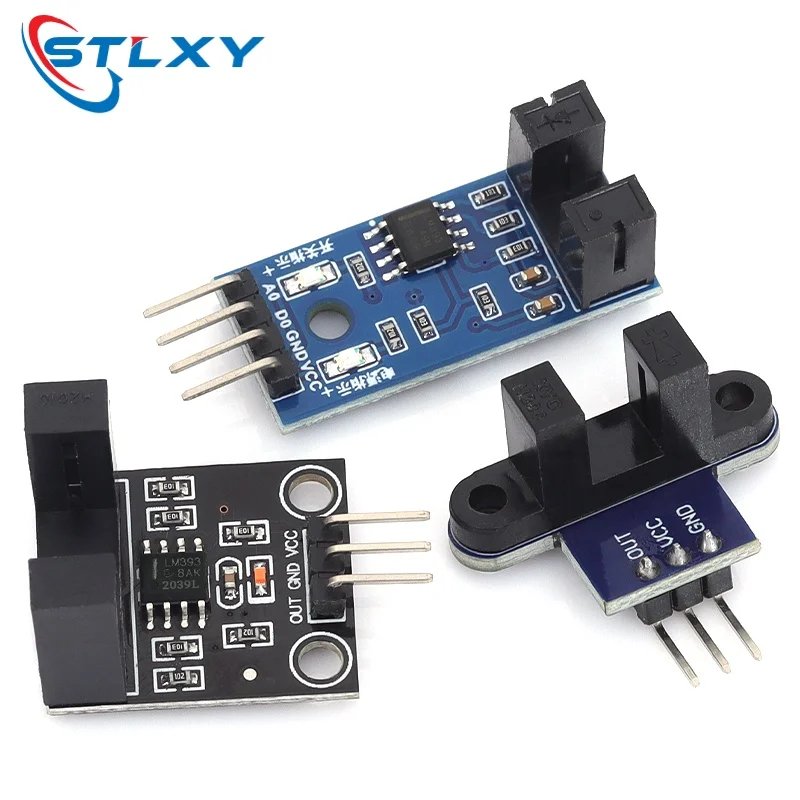 Stlxy-Optical Speed Measuring Mod Counter Module Slot Type IR Optocoupler, Speed Sensor Module 51 AVR PIC 3.3V-5V, DIY Kit