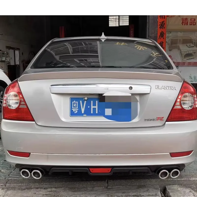 For Hyundai Elantra /2007-2015 Year Rear Diffuser Bumper Lips Splitter Spoiler Exhaust Tailpipe Body Kit Accessories