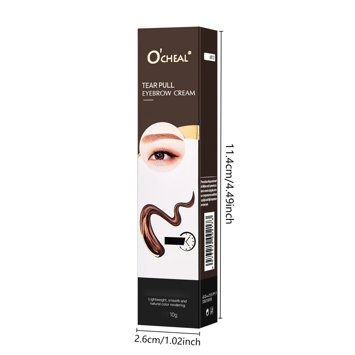 3D tear off dye eyebrow cream, waterproof, lightweight and smooth, natural color rendering, easy to create natural 3D eyebrows