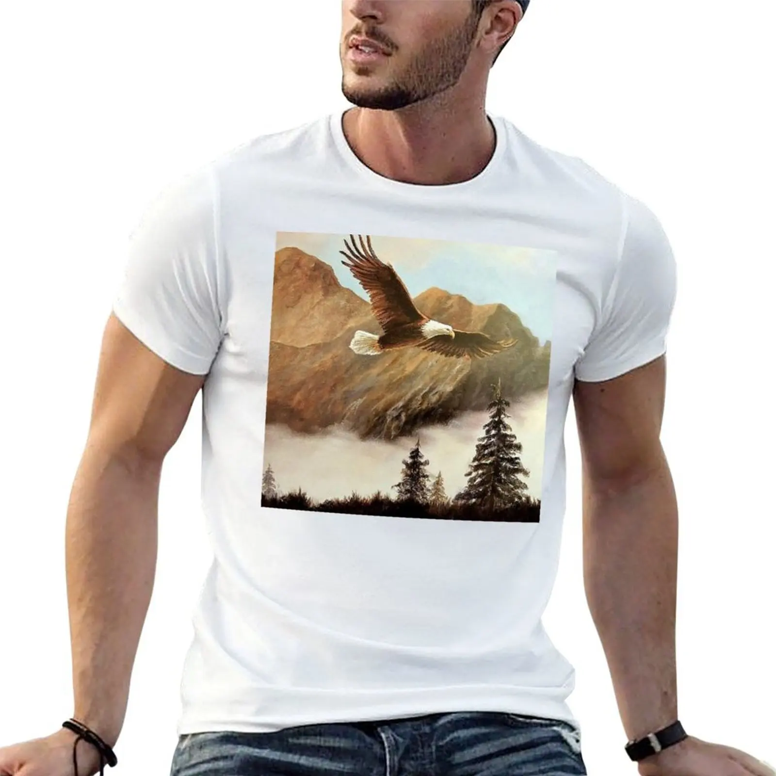 

Flying Eagle T-Shirt men t shirt cotton 100% t shirts for man pack cotton T-Shirt