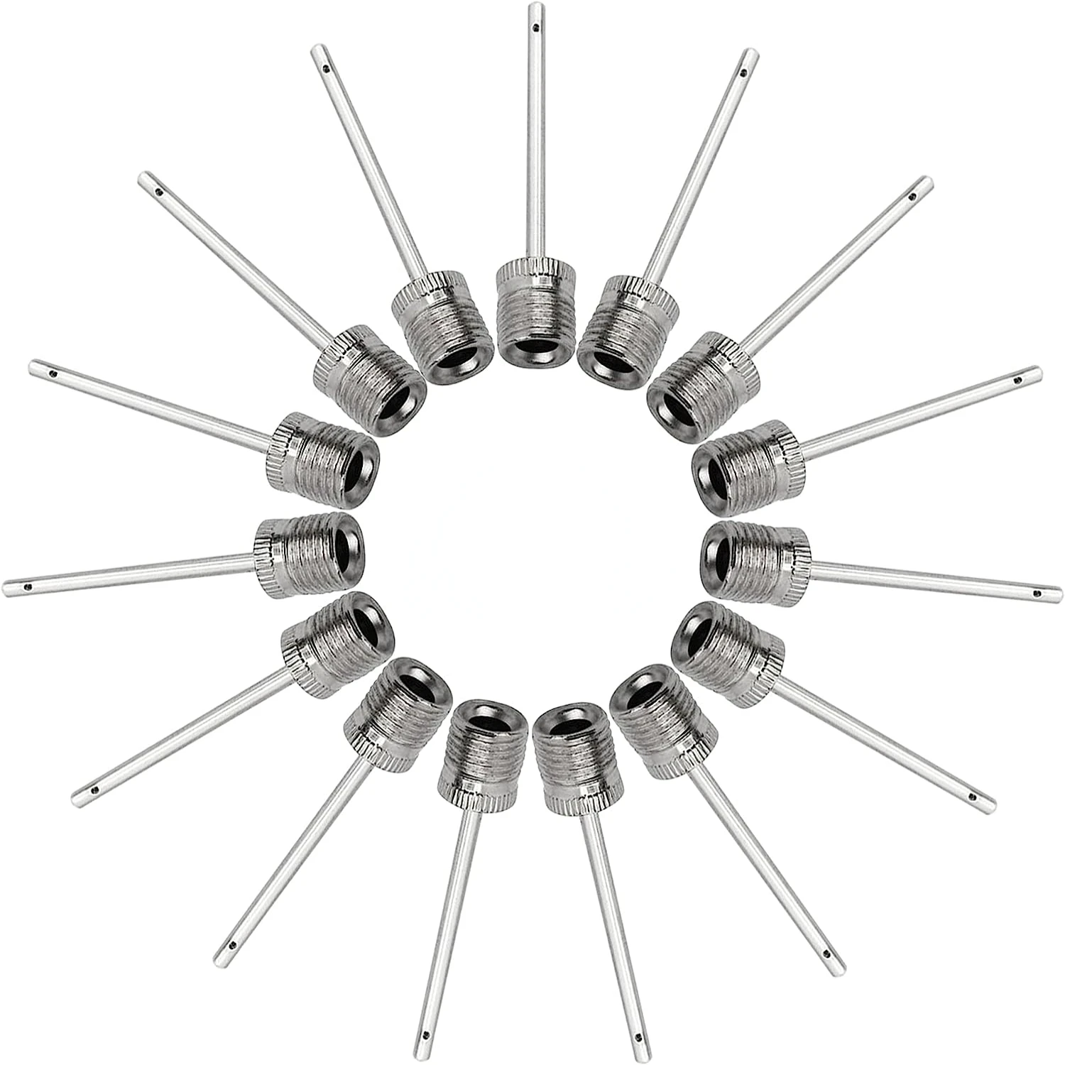 내구성이 뛰어난 스테인레스 스틸 볼 팽창 바늘 15개로 구성된 최고 품질의 세트로 스포츠 장비를 업그레이드하세요 - 신뢰할 수 있는 공기 바늘