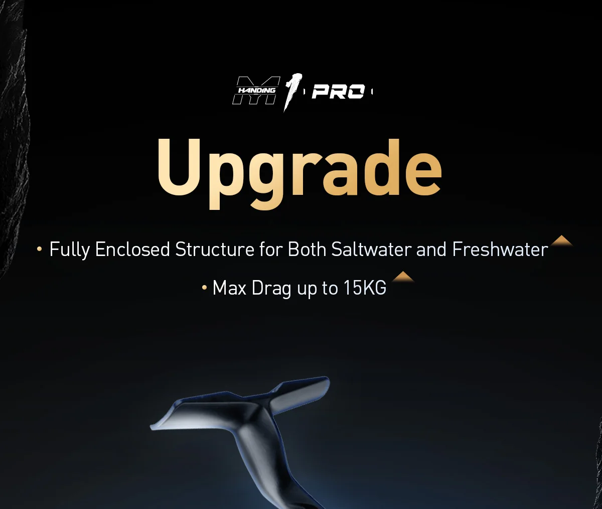 HANDING M1 Pro Spinnrolle Korrosionsbeständige Meerwasser-Angelrolle 9+1 Kugellager 15KG Max Bremskraft für Großfisch-Angeln – Detail 1