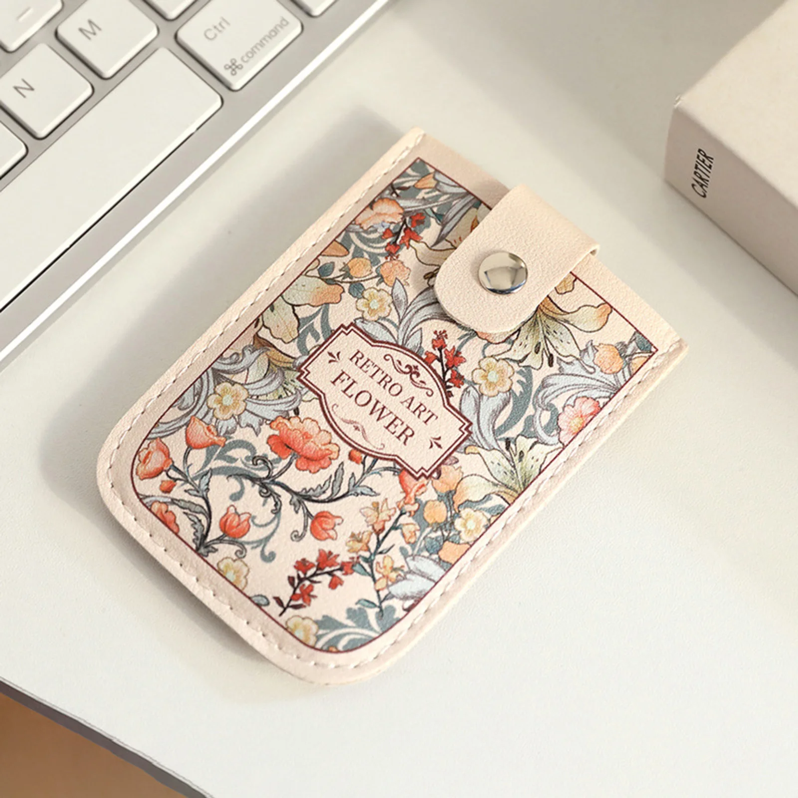 Travel Card Holder Wallet Slim Large Capacity Pull Out ID Case for Business Commuting PU Leather Organizer