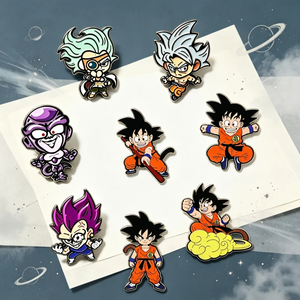 8Pcs Hot Battle Anime Character Enamel Pins, Chibi Comic Brooches, Cute Accessories for Clothing and Bags
