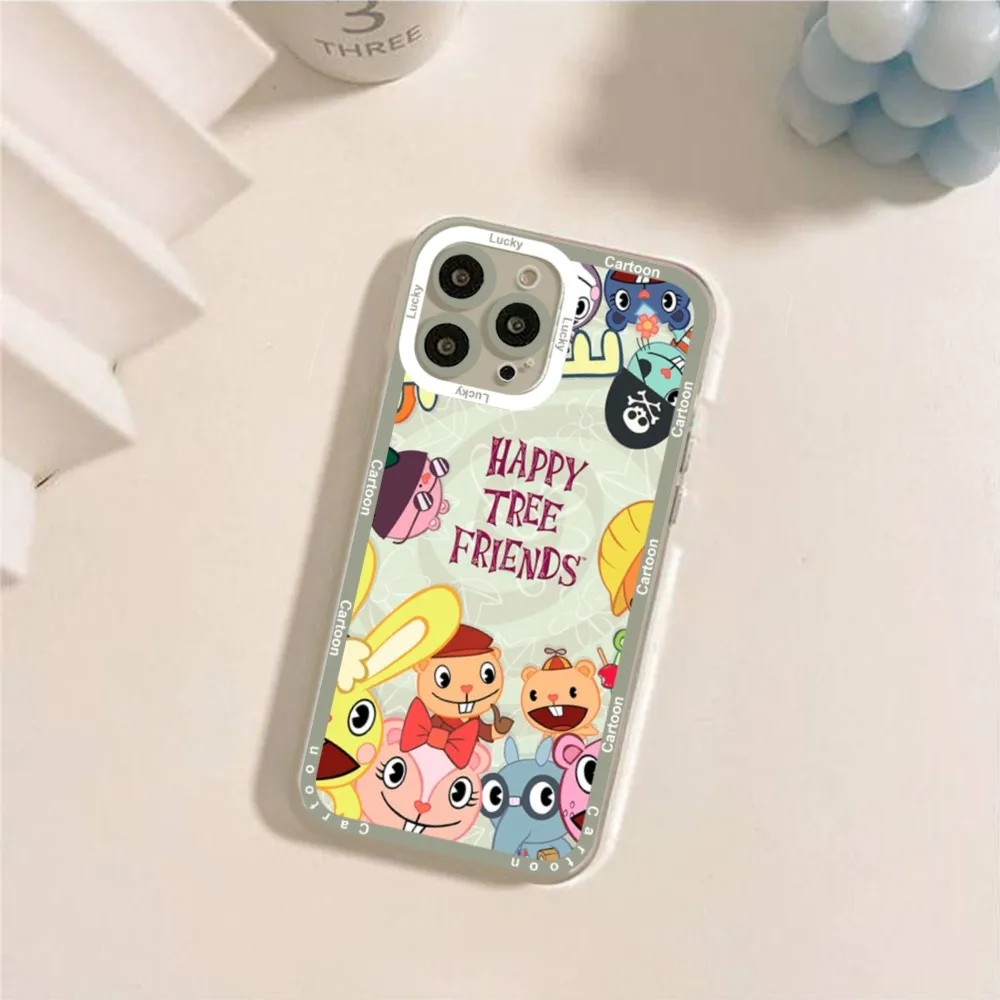 Cute Cartoon Happy tree friends Phone Case For iPhone 12 11 13 14 Pro Max XR XS Max X SE2020 7 8 Plus Case