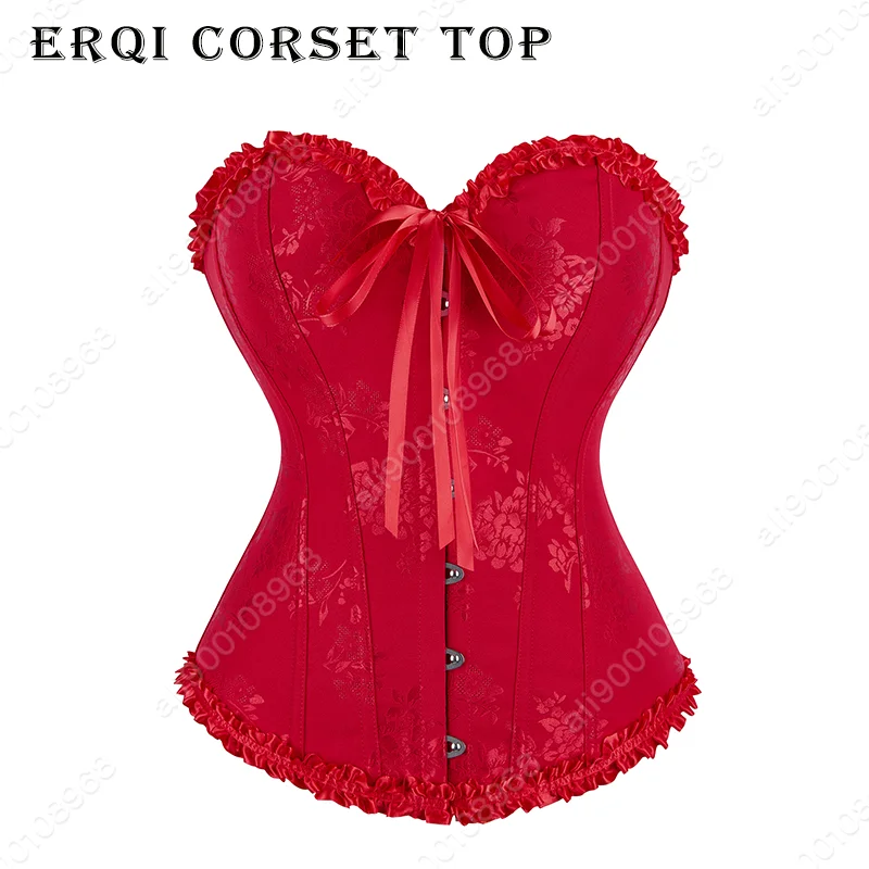 

Corsets Bustier for Women Floral Lace-Up Bustier Vintage Corsets Sexy Halloween Costume