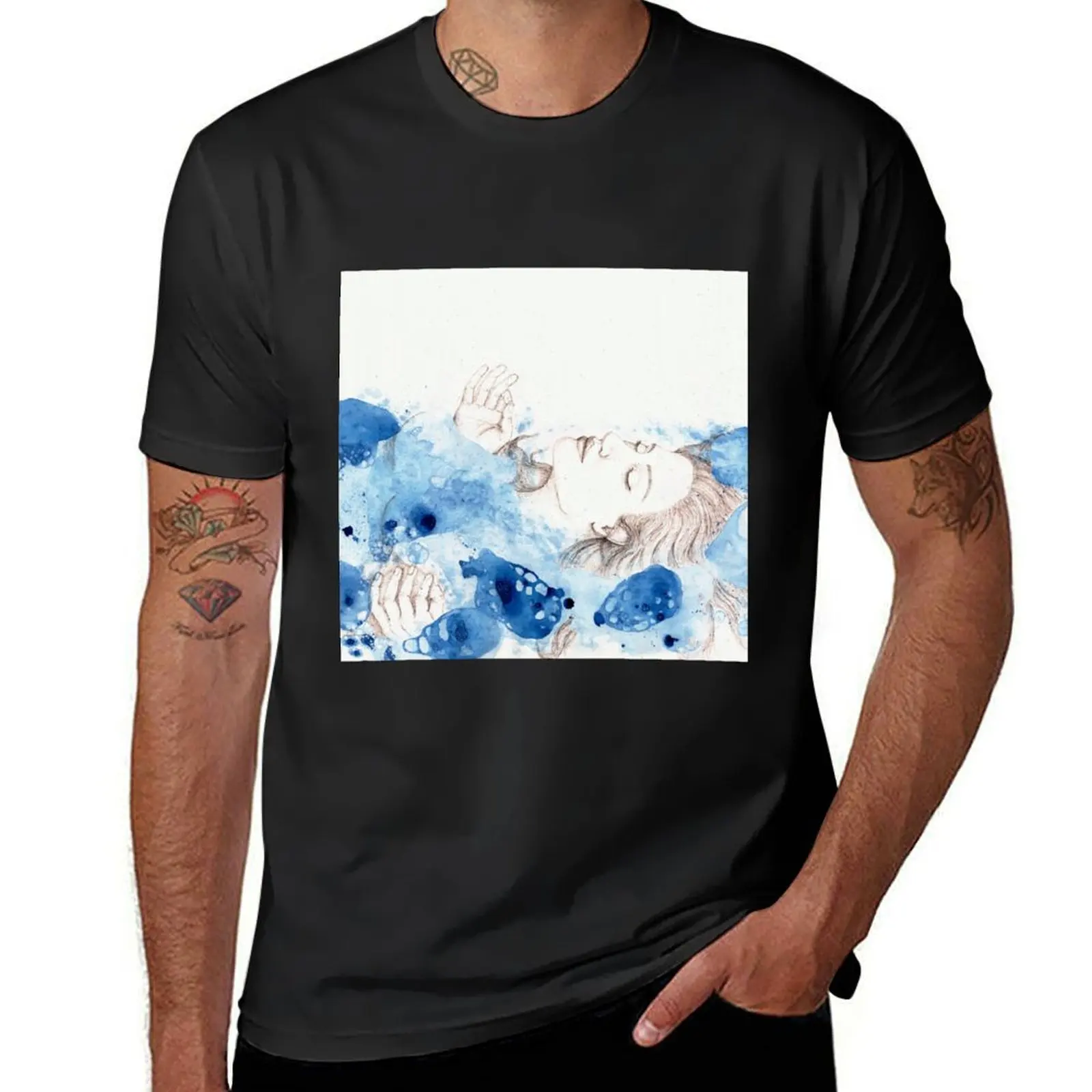 My Ophelia - Meditation on Water T-Shirt plus sizes customizeds customs design your own summer tops mens big and tall t shirts