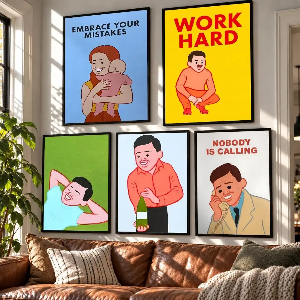art Joan Cornellà Poster HD Poster Self Adhesive Waterproof Wall Art Print Bedroom Living Room Modern Decor Gift