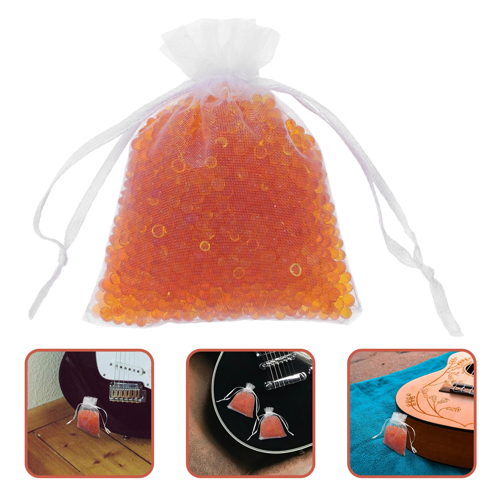 

10Pcs Musical Instrument Moisture Absorber Desiccant High Efficiency Reusable Silicone Bag for Guitar Violin Use