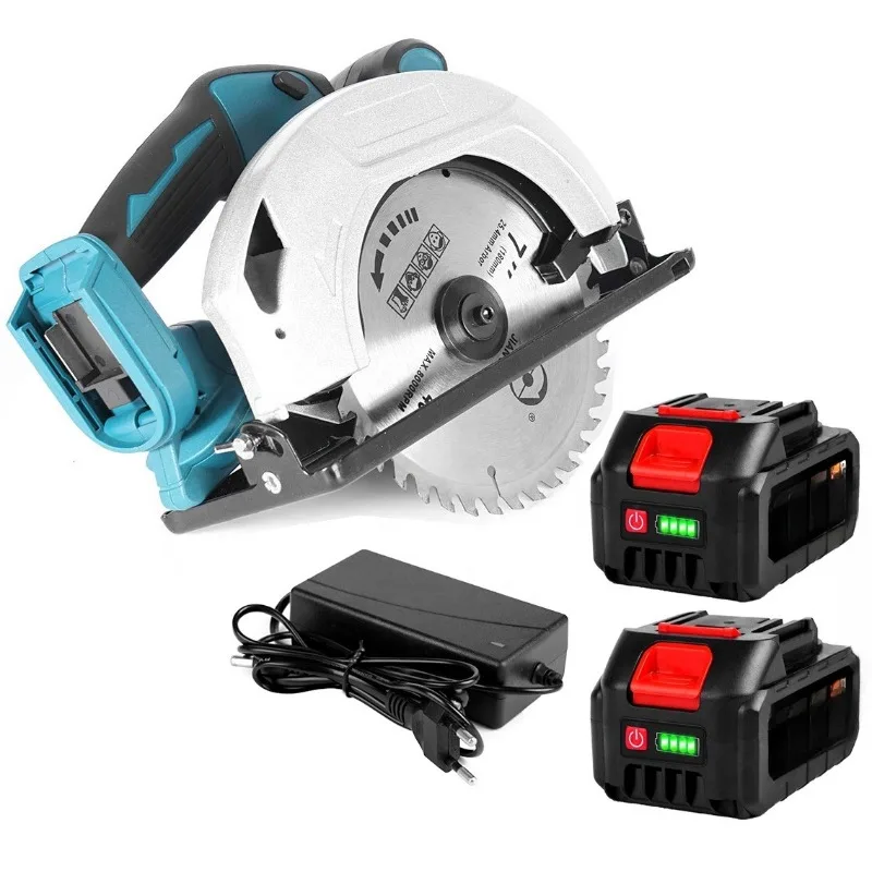 7 inch brushless circular saw 180 mm 5000 rpm 3 blade cordless woodworking cutting tool chainsaw