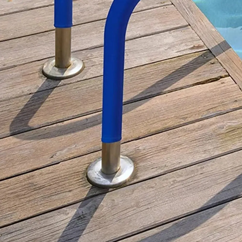 1Pair Stainless Steel Escutcheons for Pool Handrail Decorative Ladder Cover Plates Rust Proof Easy Install Pool Ladder