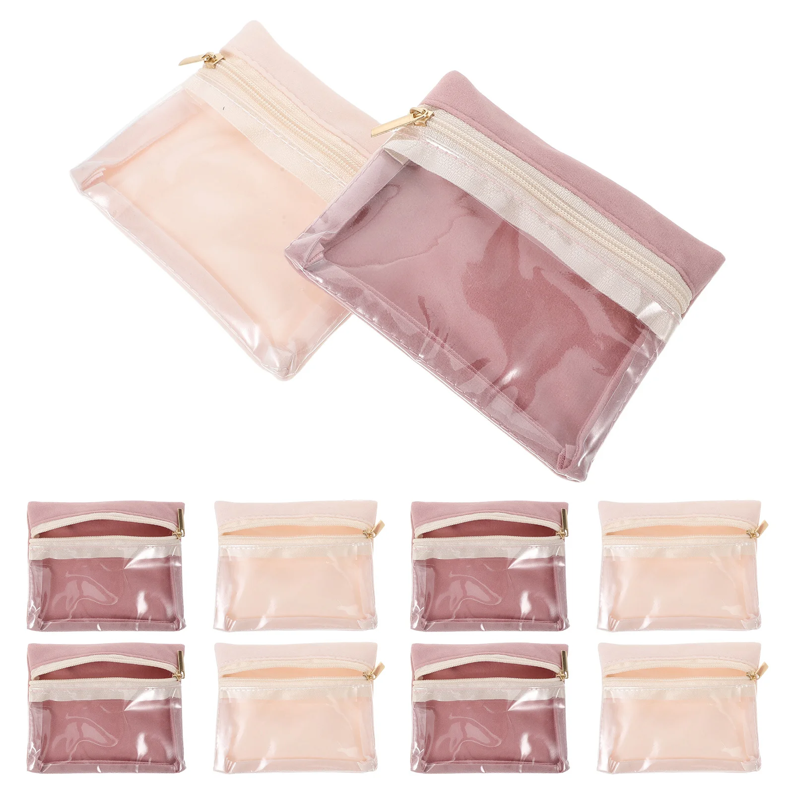 

10 шт. маленьких мешочков для украшений, дорожная сумка-органайзер с прозрачными отделениями на молнии для серег, браслетов